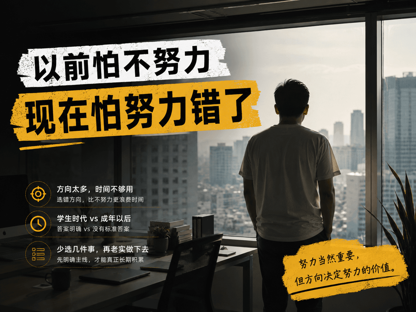 我以前后悔没好好读书,现在更怕把时间用错地方